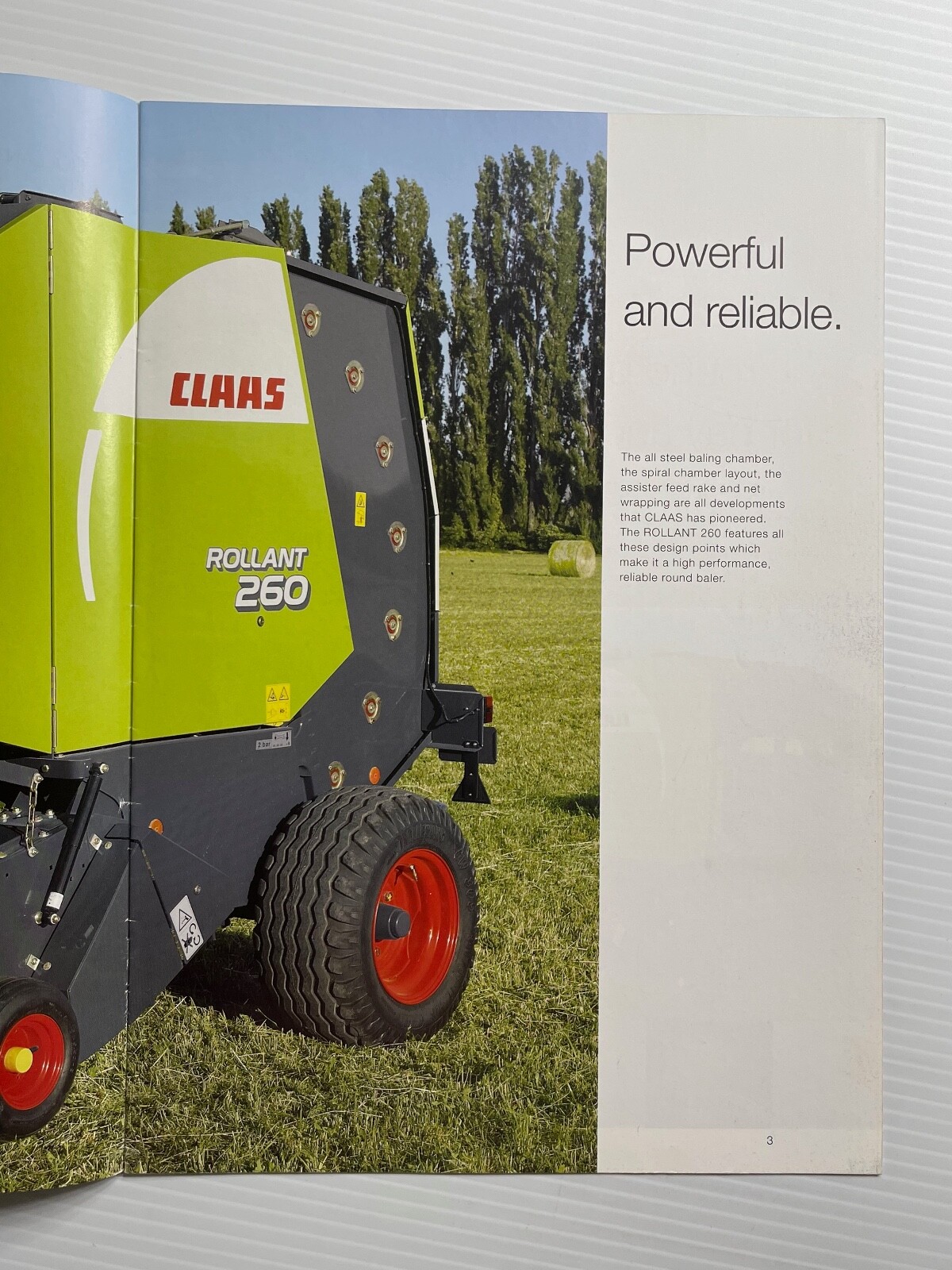 CLAAS Rollant 260 Round Baler Sales Brochure *2008* (Showroom Sales Book)