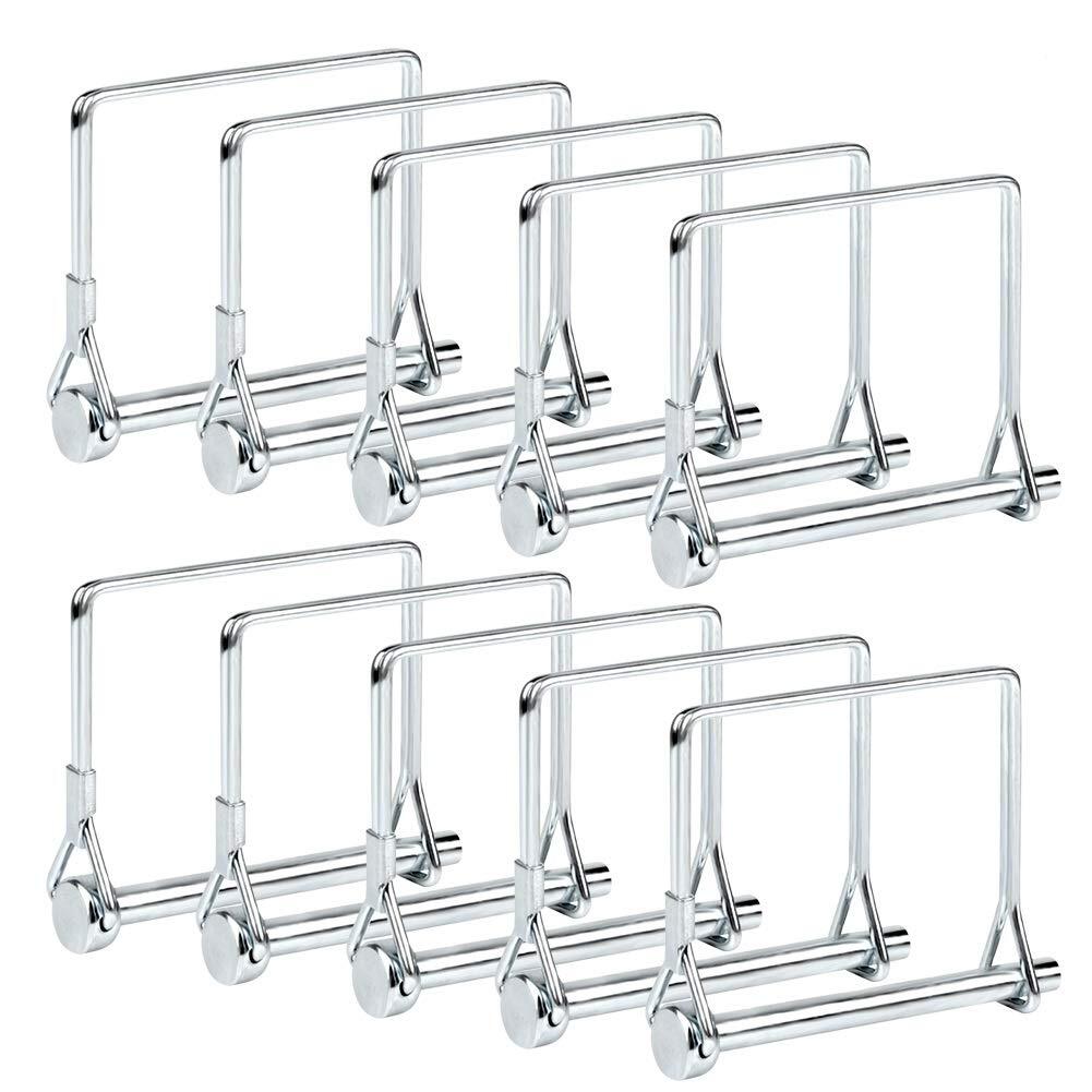 10 pcs Square Pto Pin Shaft Locking Pin 1/4 pin Hitch pin Wire Lock Pin Safety