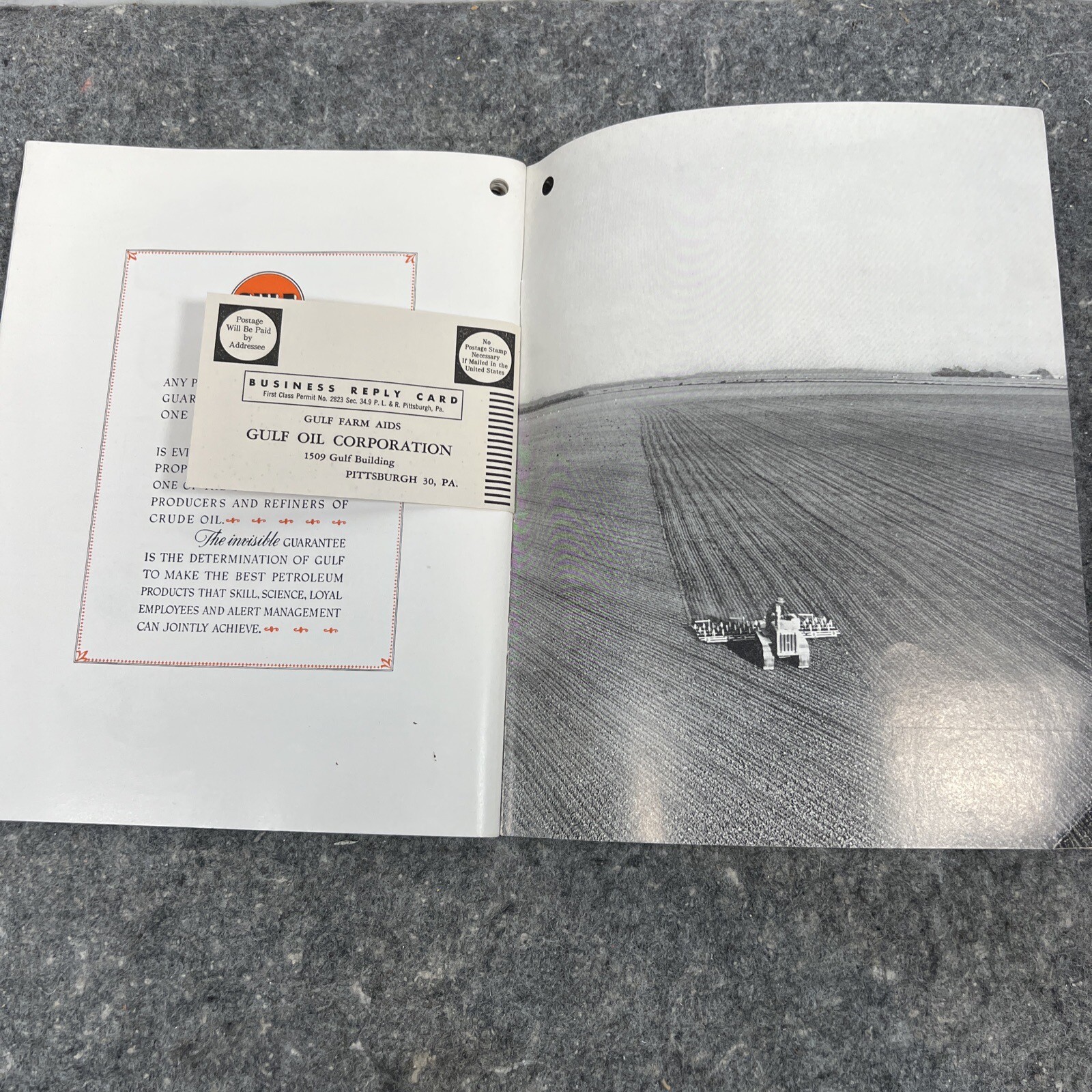 Vintage 1950’s Gulf Oil Corporation FARM Tractor Guide / Maintenance OEM