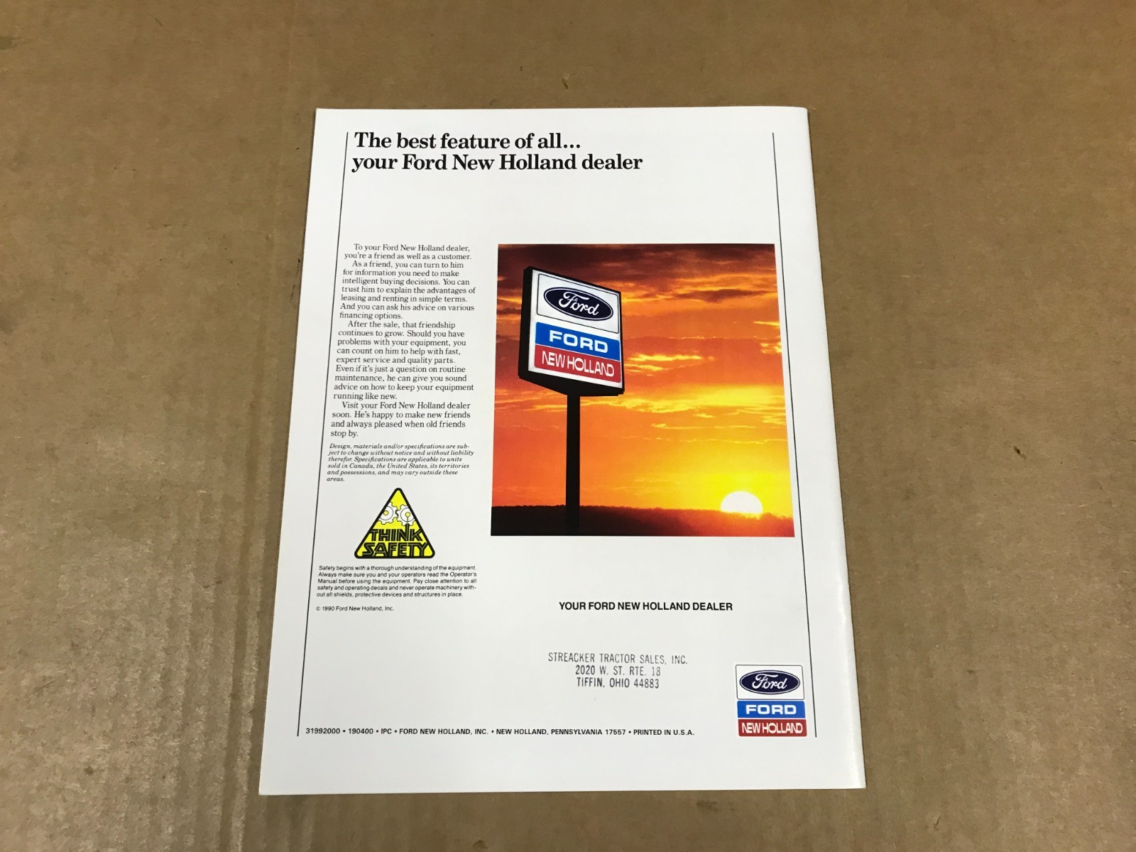 Vintage Ford New Holland Products Buyer’s Guide/Salesman Brochure