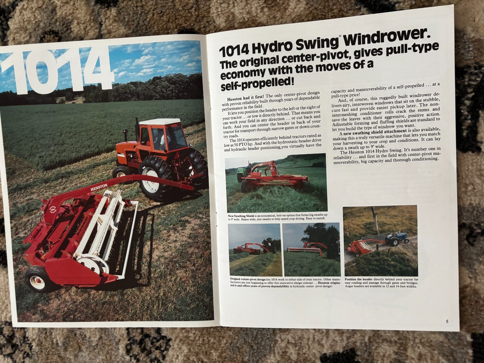 Hesston 1014 1010 1090 1070 Windrower For 1979 Brochure DCPA26