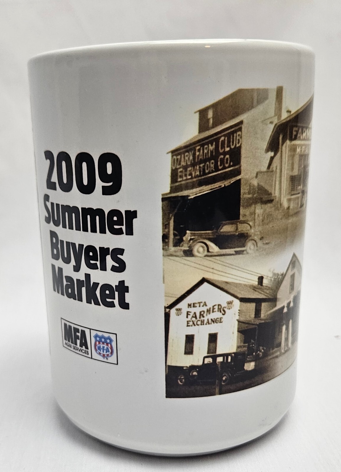Vtg MFA Oil Farmer’s Coop Coffee Mug Summer Buyer’s Market 2009 95 Years Photos