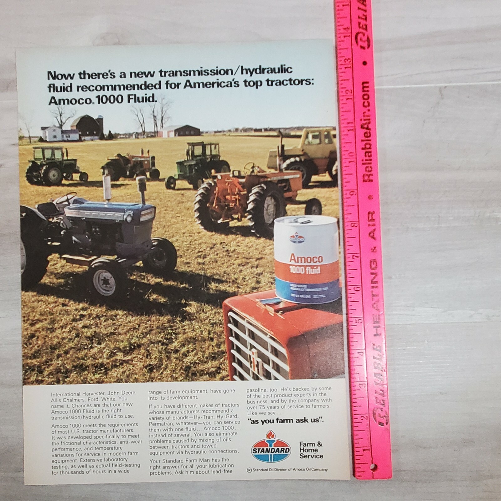 Original 1975 Advertisement Ad Standard Oil Transmission America’s Tractors
