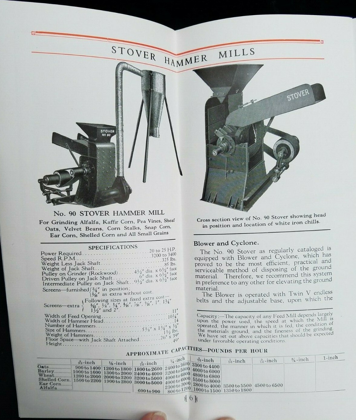 1930 Brochure Stover Hammer Mills Stover Mfg & Engine Co Freeport IL Grain Mill