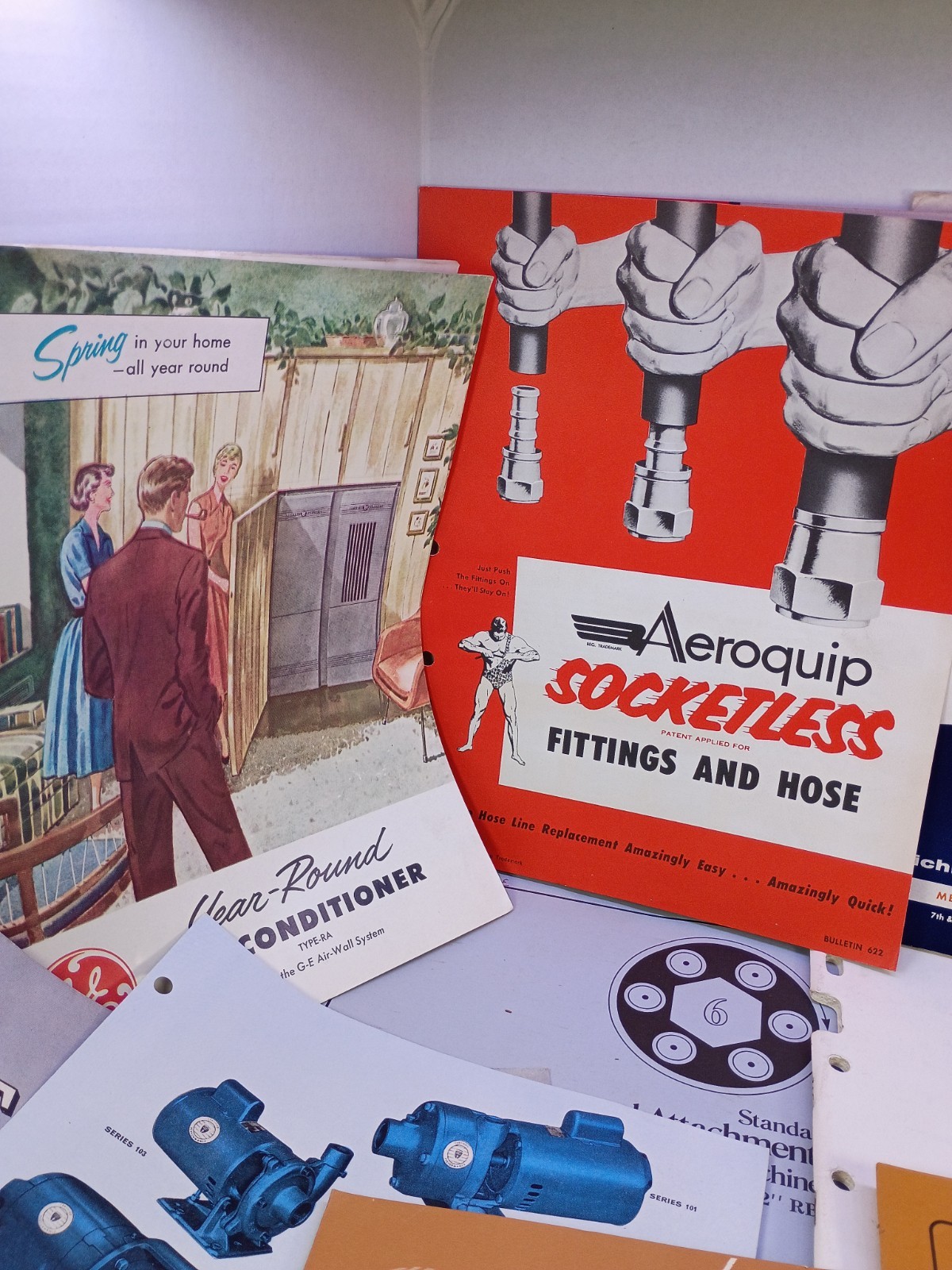 Vintage Industrial Trade Catalog & Brochure Lot 25+ Bendix Aeroquip Borg Warner