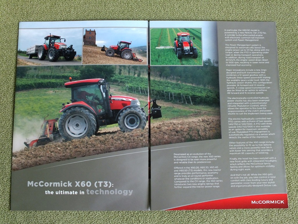 McCORMICK X60 Universal Tractor Farm Equipment Brochure 2011