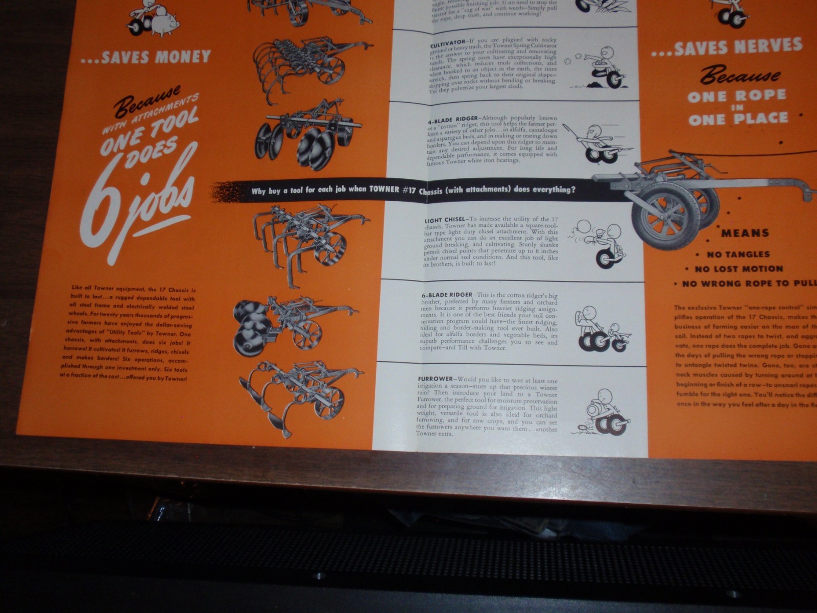 Group of 4 Towner Farm Implement Sales Brochures