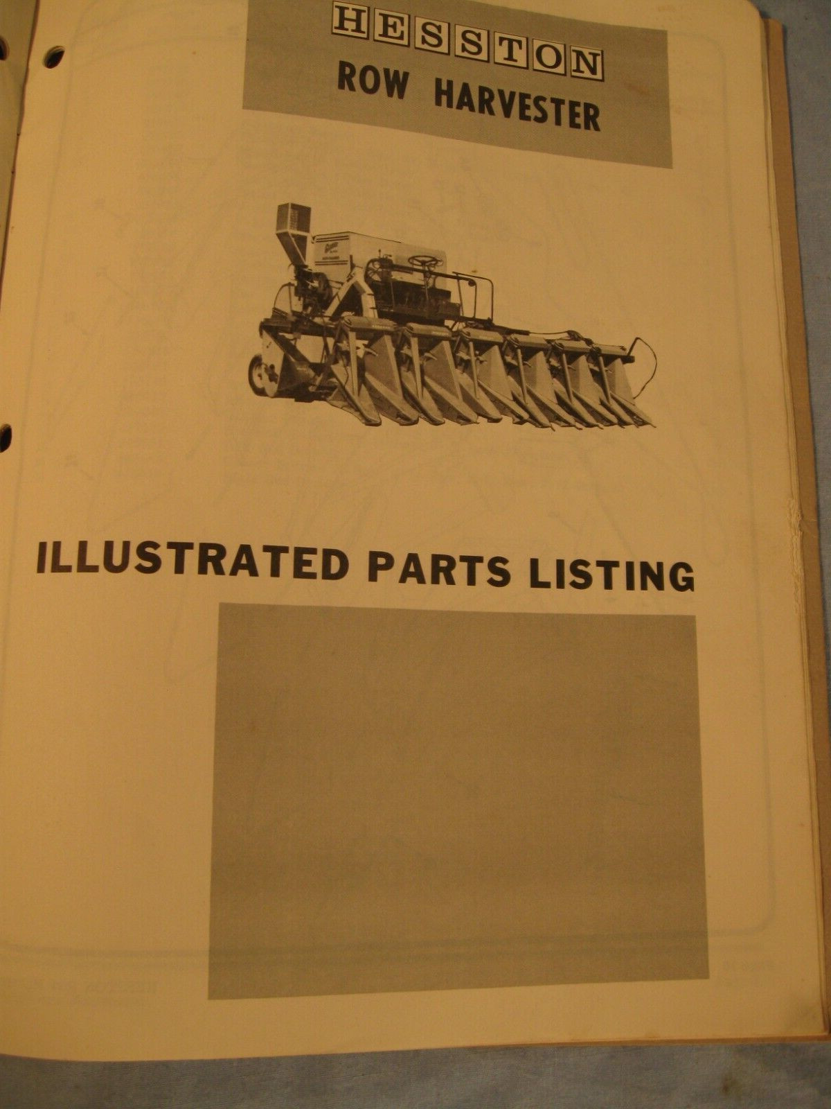 Vintage Operator’s & Owner’s Manuals for the Hesston Row Harvester