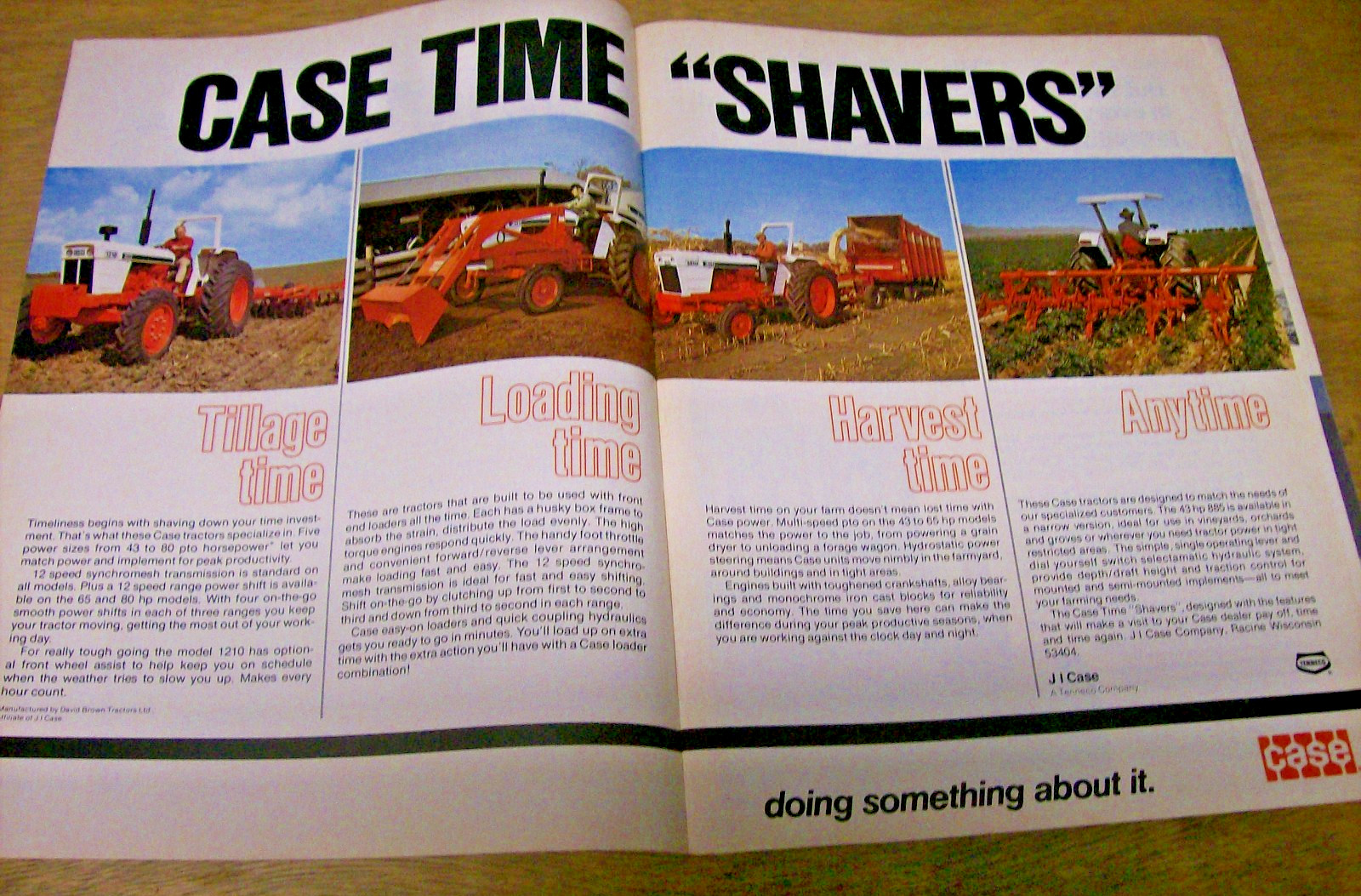 Original 1977 Case Time Shavers 2-Page Magazine Ad