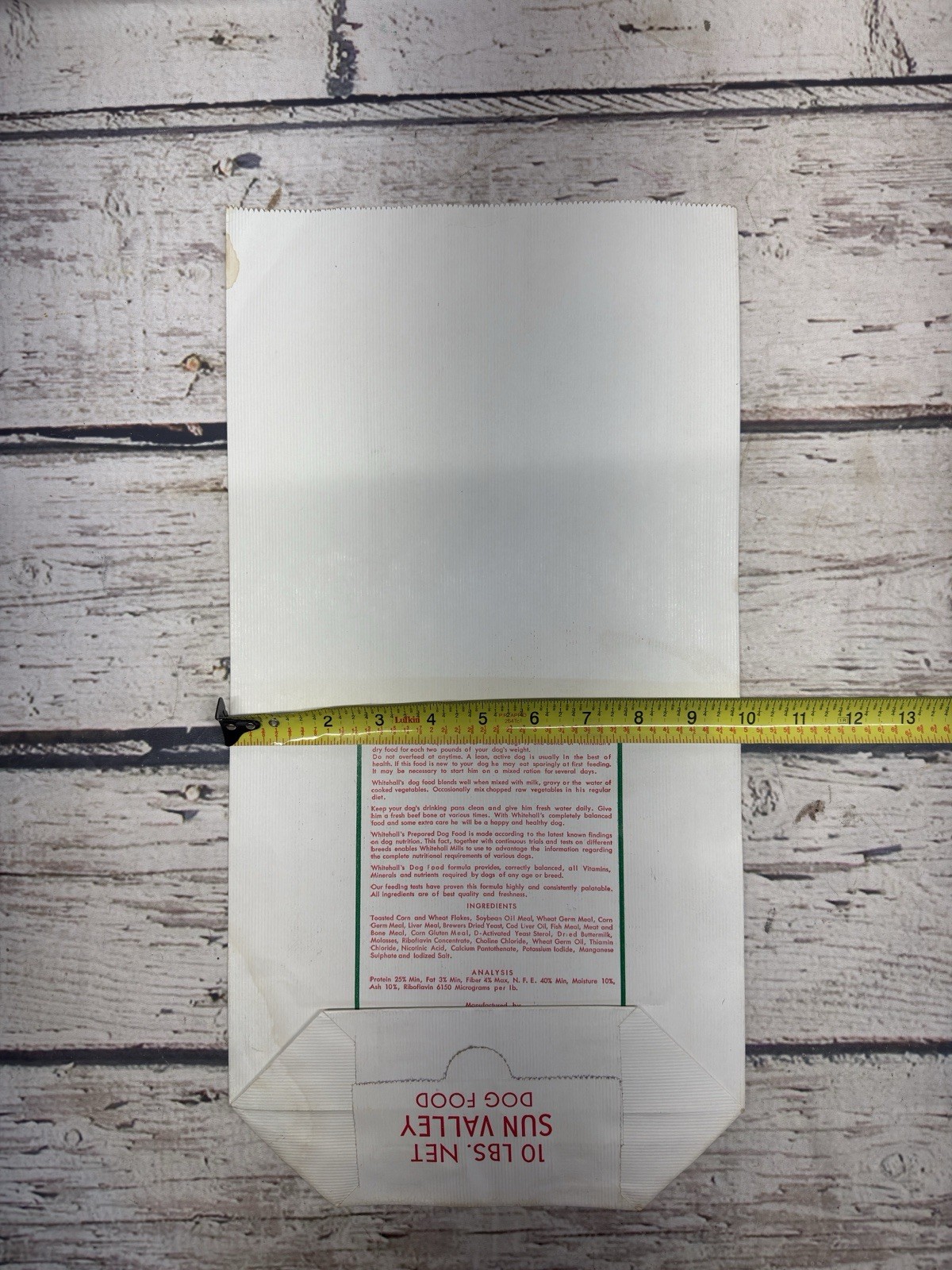 VTG Whitehall’s Sun Valley Dog Food Whitehall Mills Allentown PA RARE Feed Bag