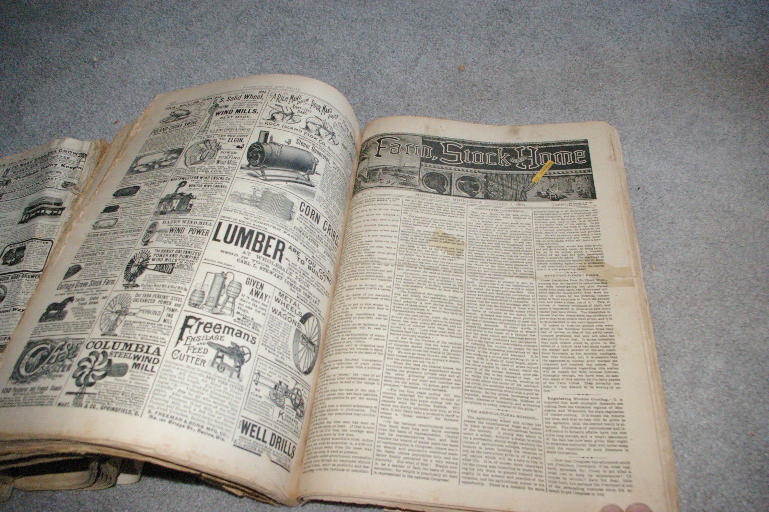 112 ISSUES 1892-1895 & 1899-1900 Farm Stock & Home Publication Great Reading!