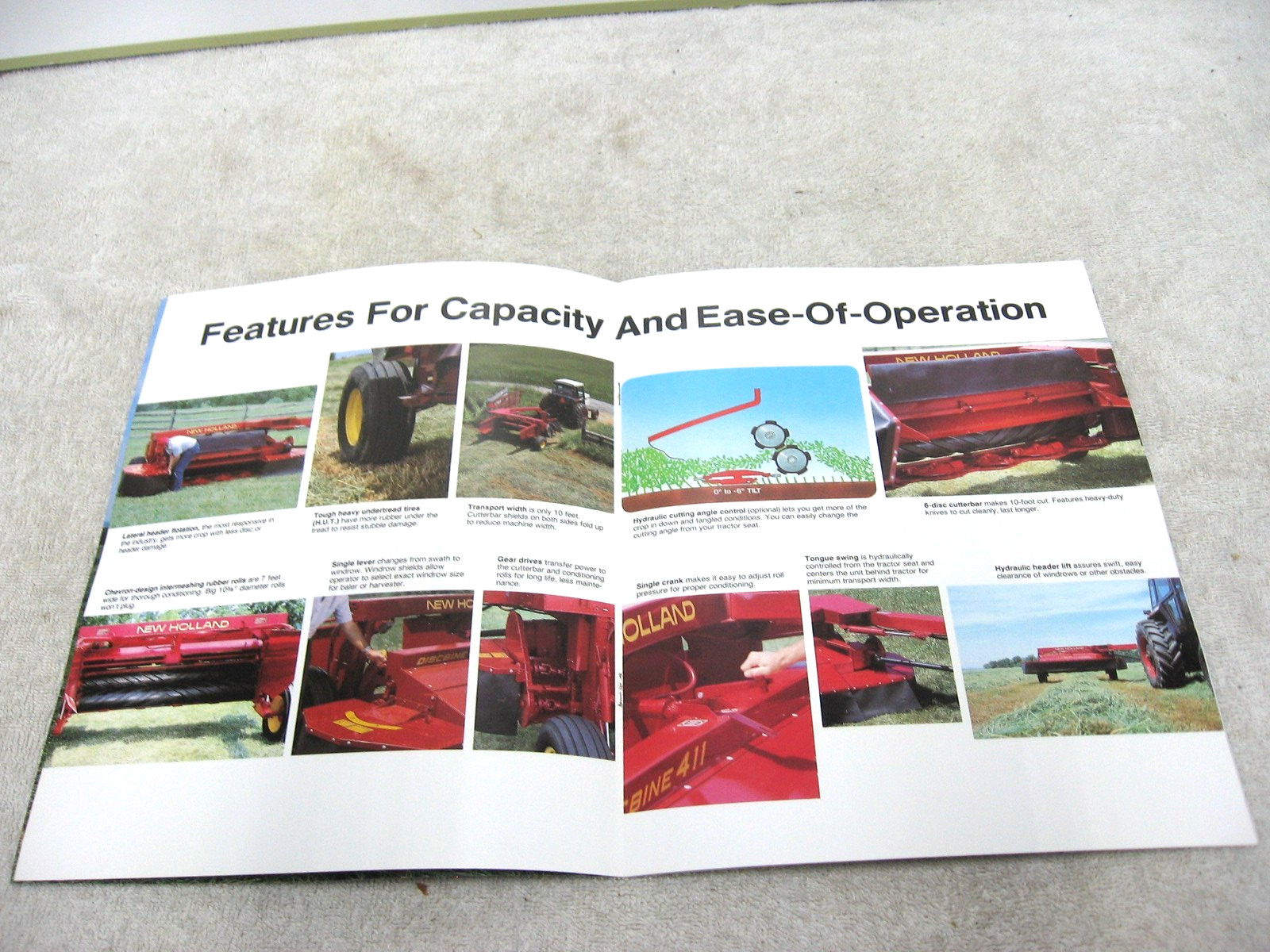 VINTAGE 1984 NEW HOLLAND TRACTOR DISCBINE MOWER CONDITIONER BROCHURE 411