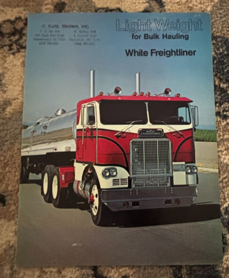 White Freightliner Light Weight For Bulk Hauling Trucks for 1971 Brochure DCPA26