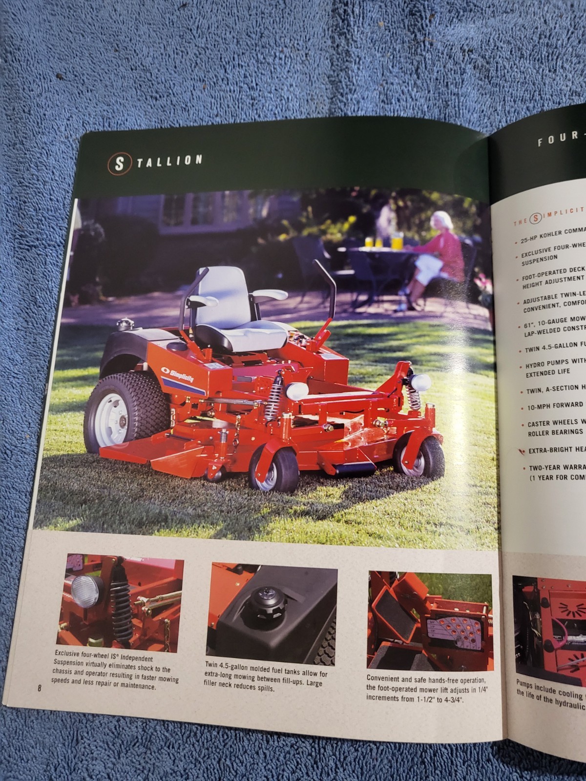 Simplicity 20005 Zero Turn Riding lawn Mowers BROCHURE Stallion Citation Z ZT