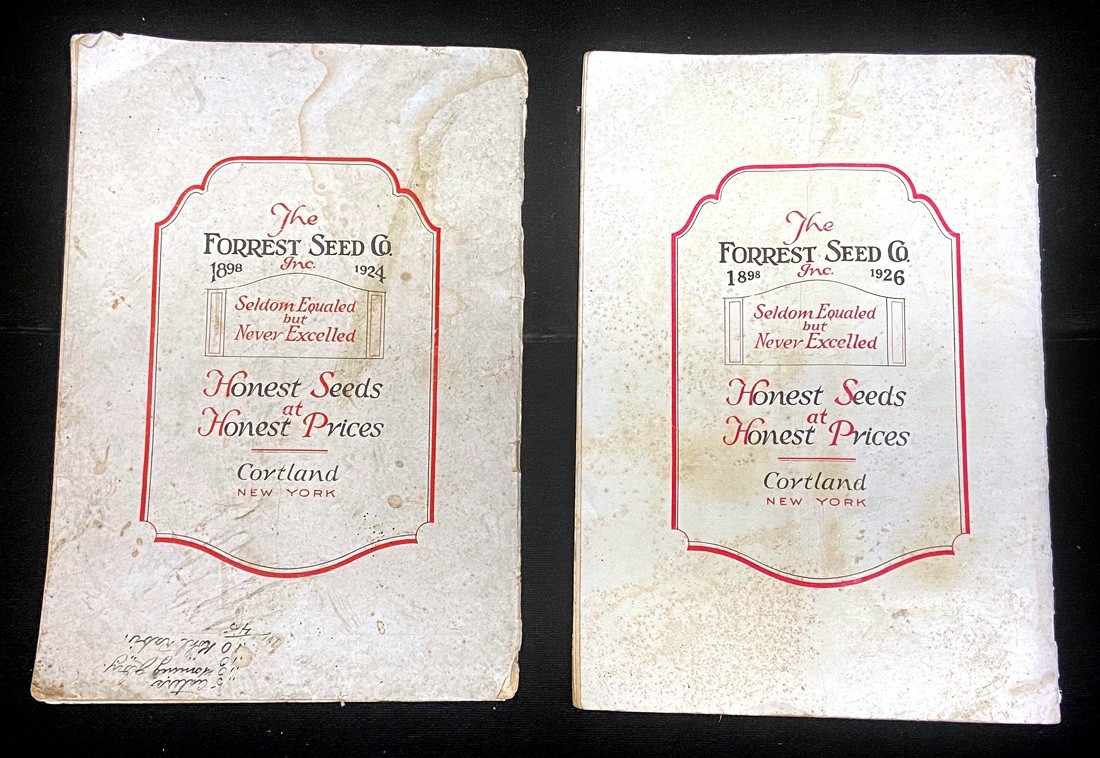 1925 and 1926 FORREST’S HONEST SEEDS – FORREST SEED CO CATALOGUES – TWO Each 72p