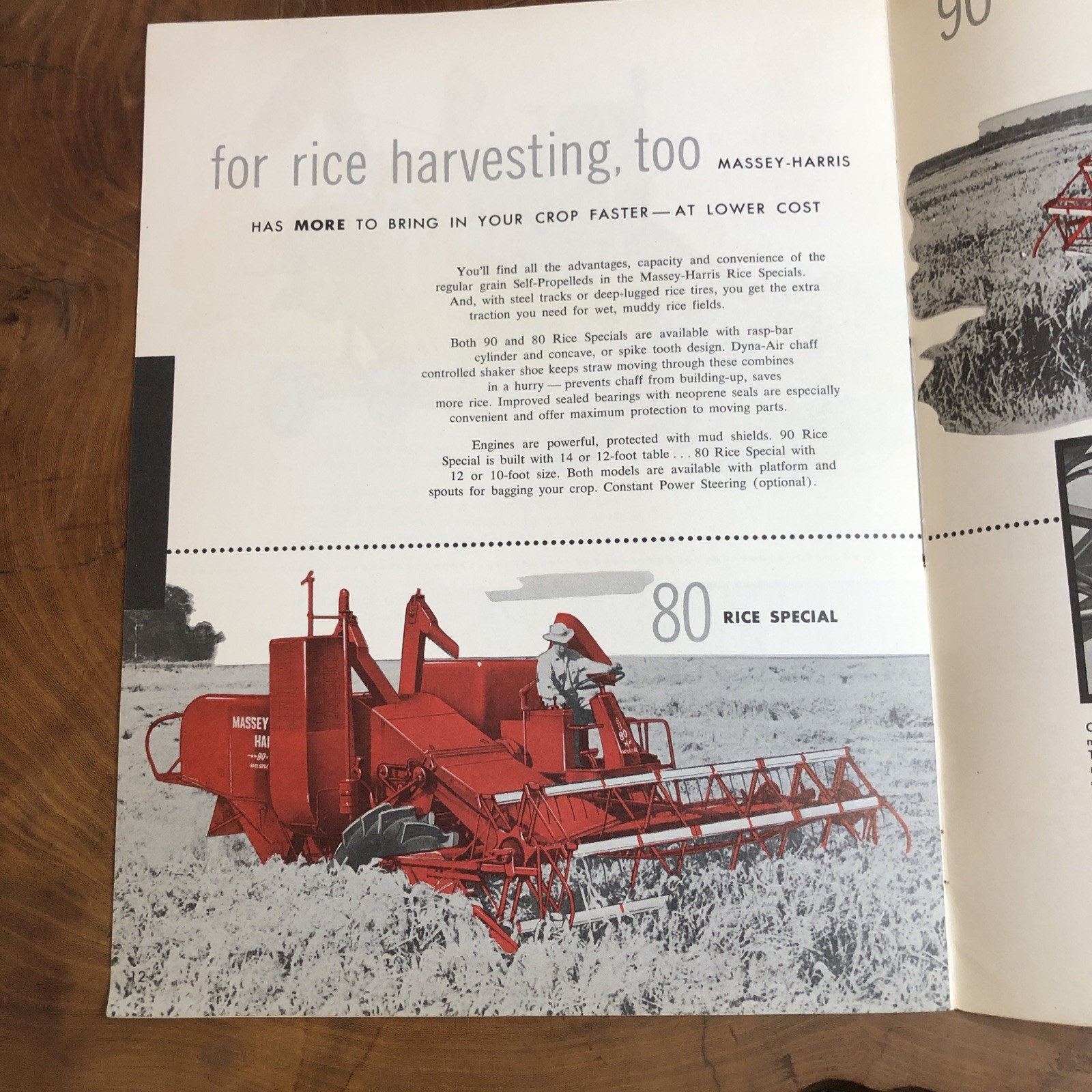 1955 MASSEY-HARRIS SELF-PROPELLED COMBINES 90 – 80 – 60 SALES BROCHURE
