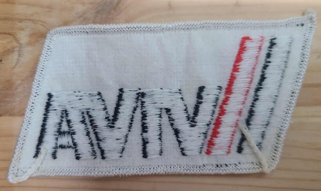 “VIVA Embroidered Patch – Vintage Style Red & Black Stripes Sew-On”