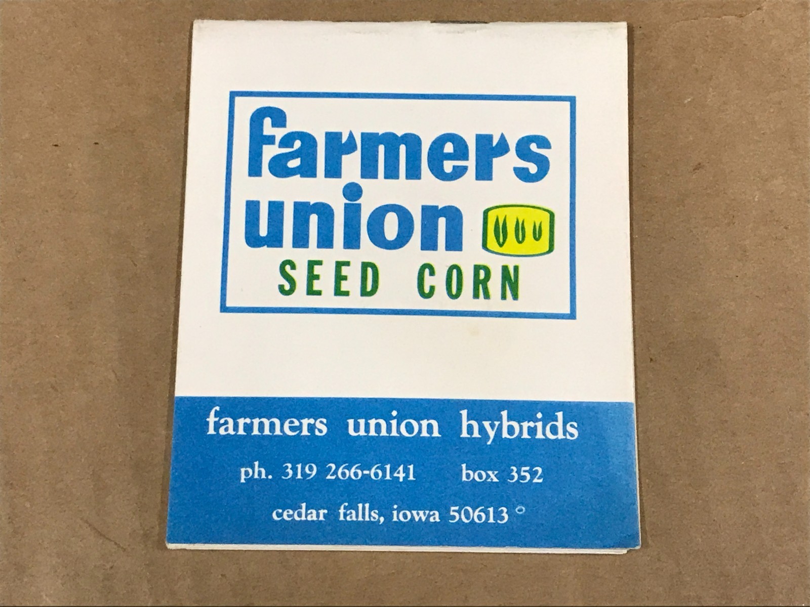 Vintage Farmer’s Union Seed Corn Hybrids Calendar & Comparison Chart