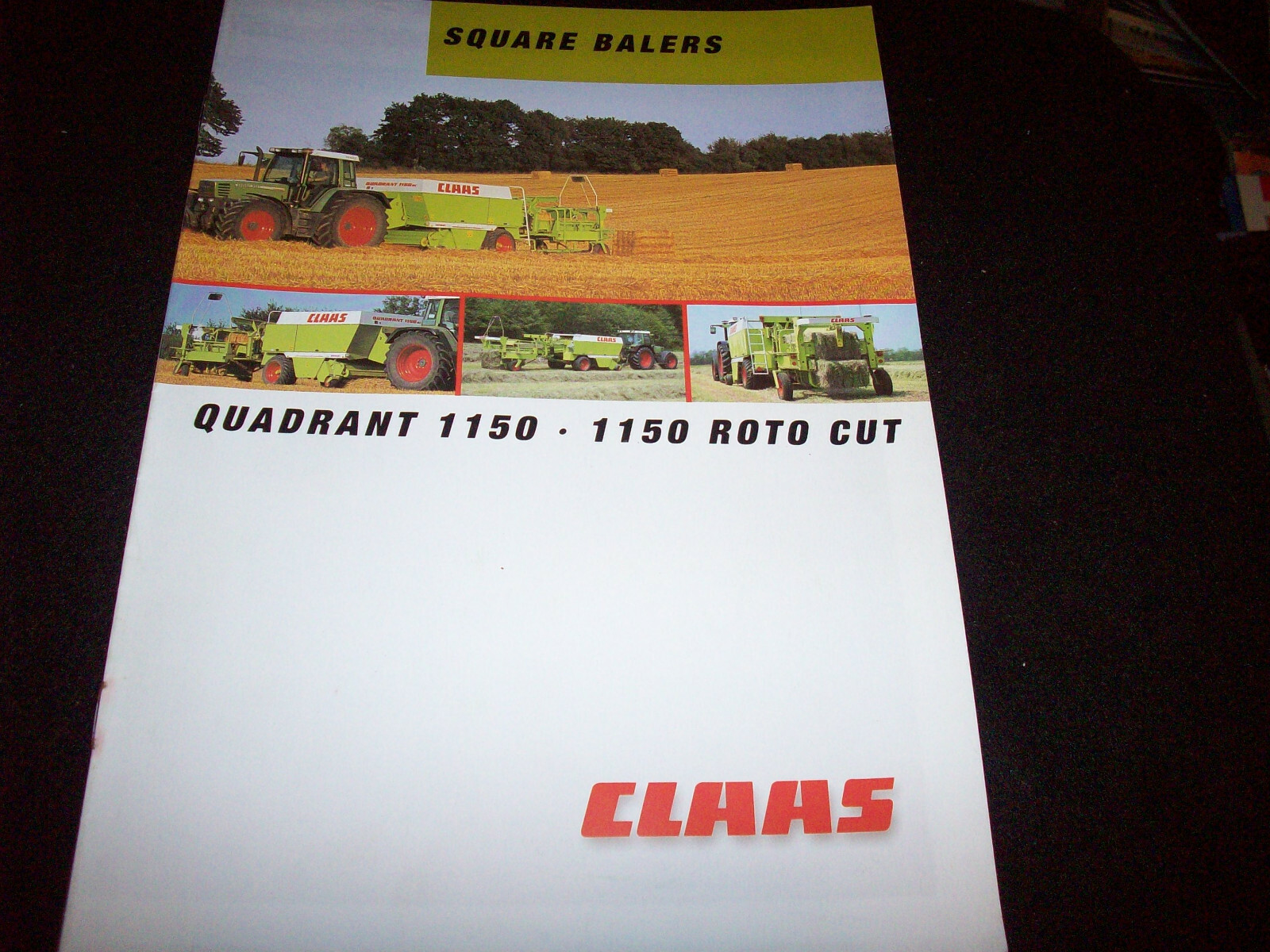 Claas Square Hay Baler Advertising Brochure Quadrant 1150 1150 Roto Cut