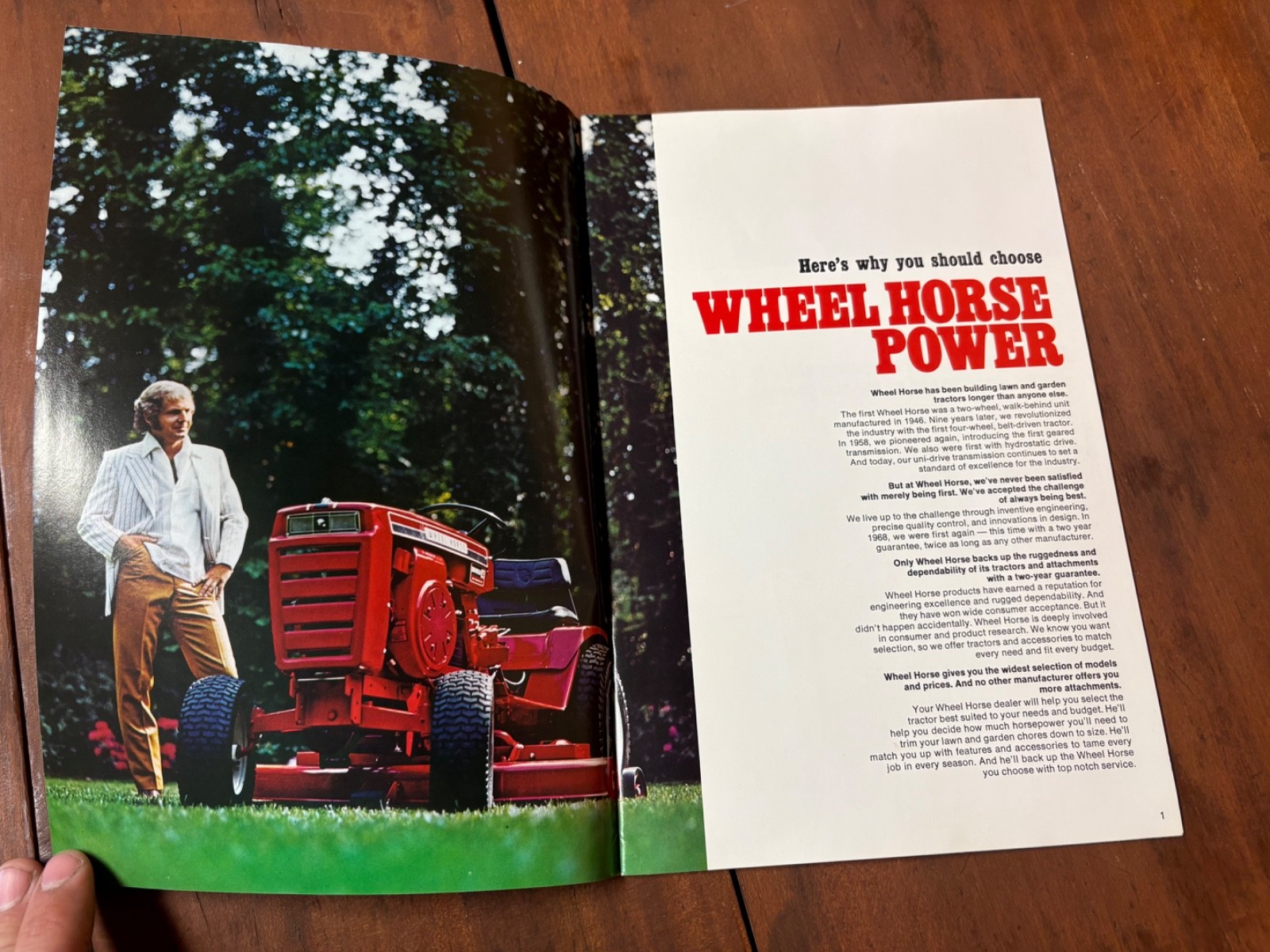 Original 1972 Wheel Horse Garden Tractor Sales Brochure Raider Lawn Ranger