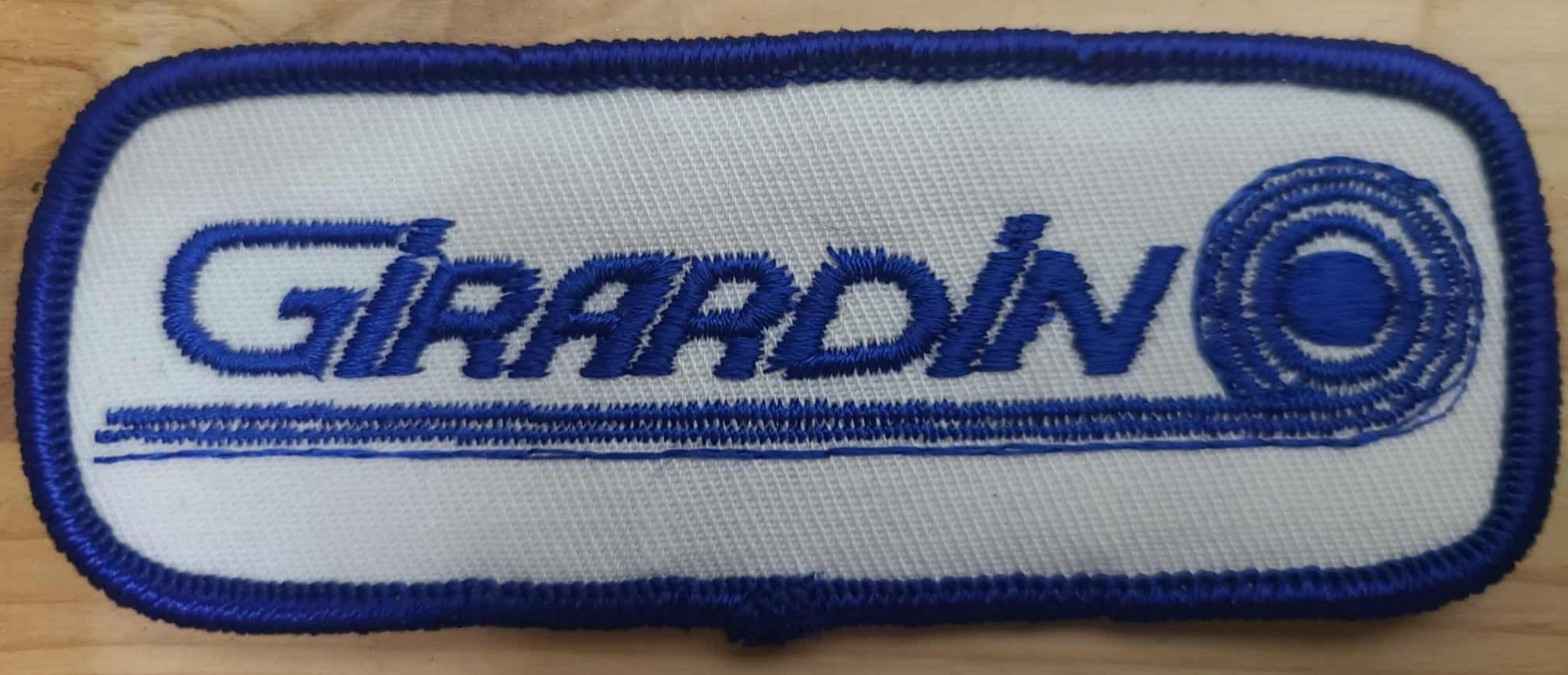 “Girardin Embroidered Patch Blue White Vintage Logo Badge Iron-On Sew On Collect