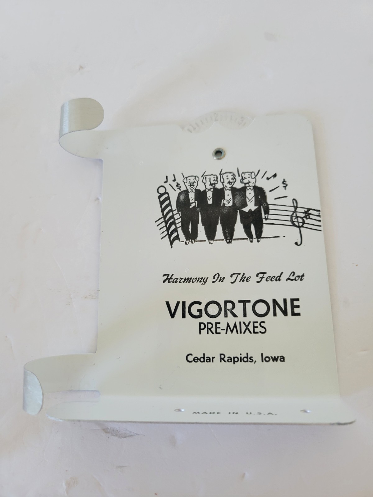 Vintage Aricultural Adveryising Vigortone Cedar Rapids, IA 6″ Rain Gauge