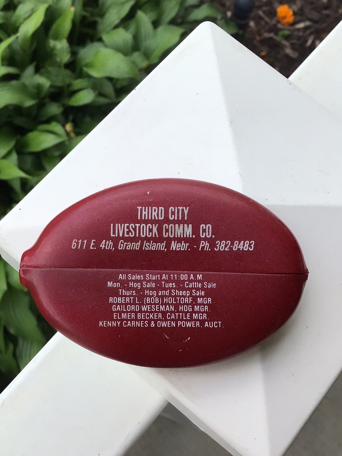 Rubber Coin Purse Third City Livestock Grand Island Nebraska Advertising