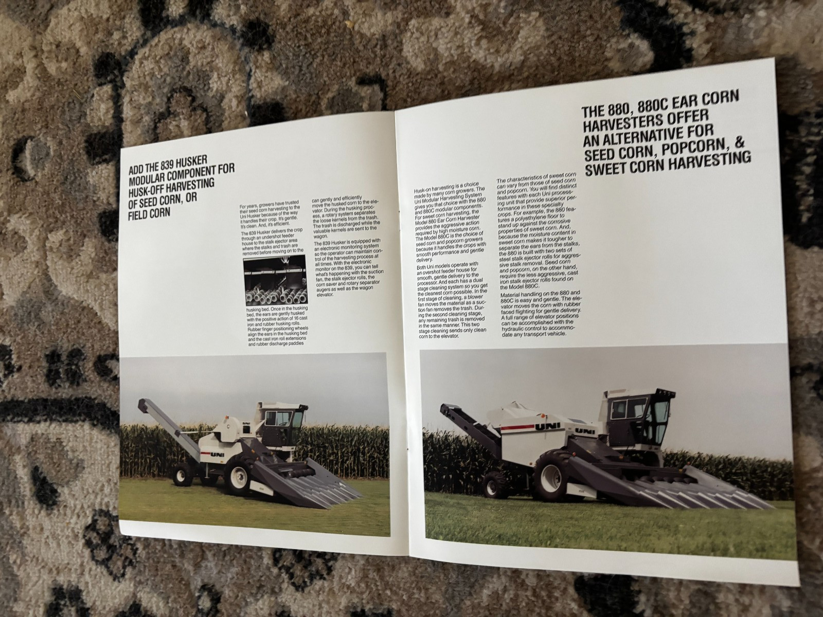New Idea Uni Modular Harvesting Systems For 1990 Brochure DCPA26