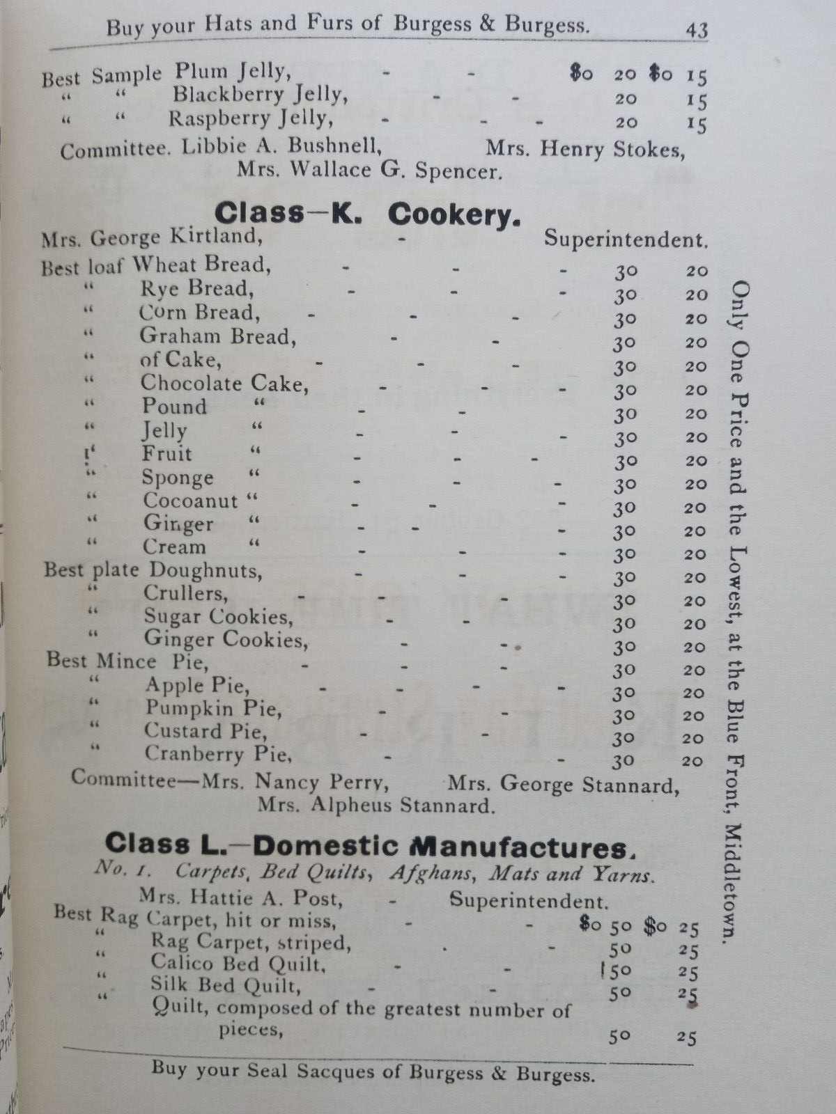 WESTBROOK CT Agricultural Society 1887 Cattle Show & Fair Program 7th Annual