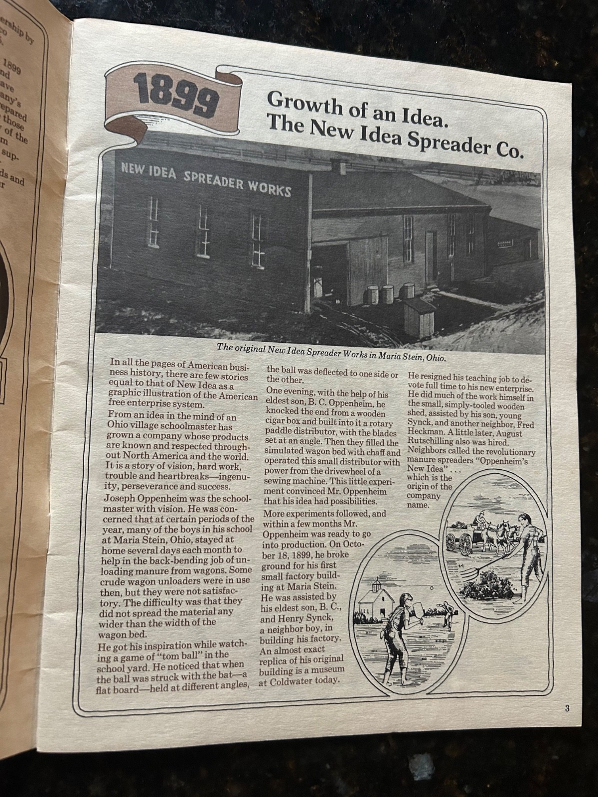 1899 1974 New Idea 75th Anniversary Brochure 75 Years Agriculture Coldwater OH