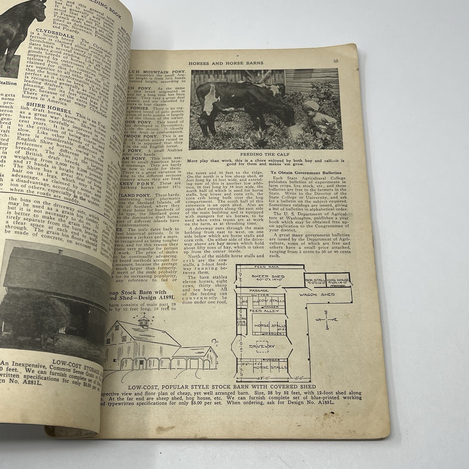 1920’s Blueprint Plans Catalog Barns Homes Farm Dairy Cattle Horse Hogs Orchard