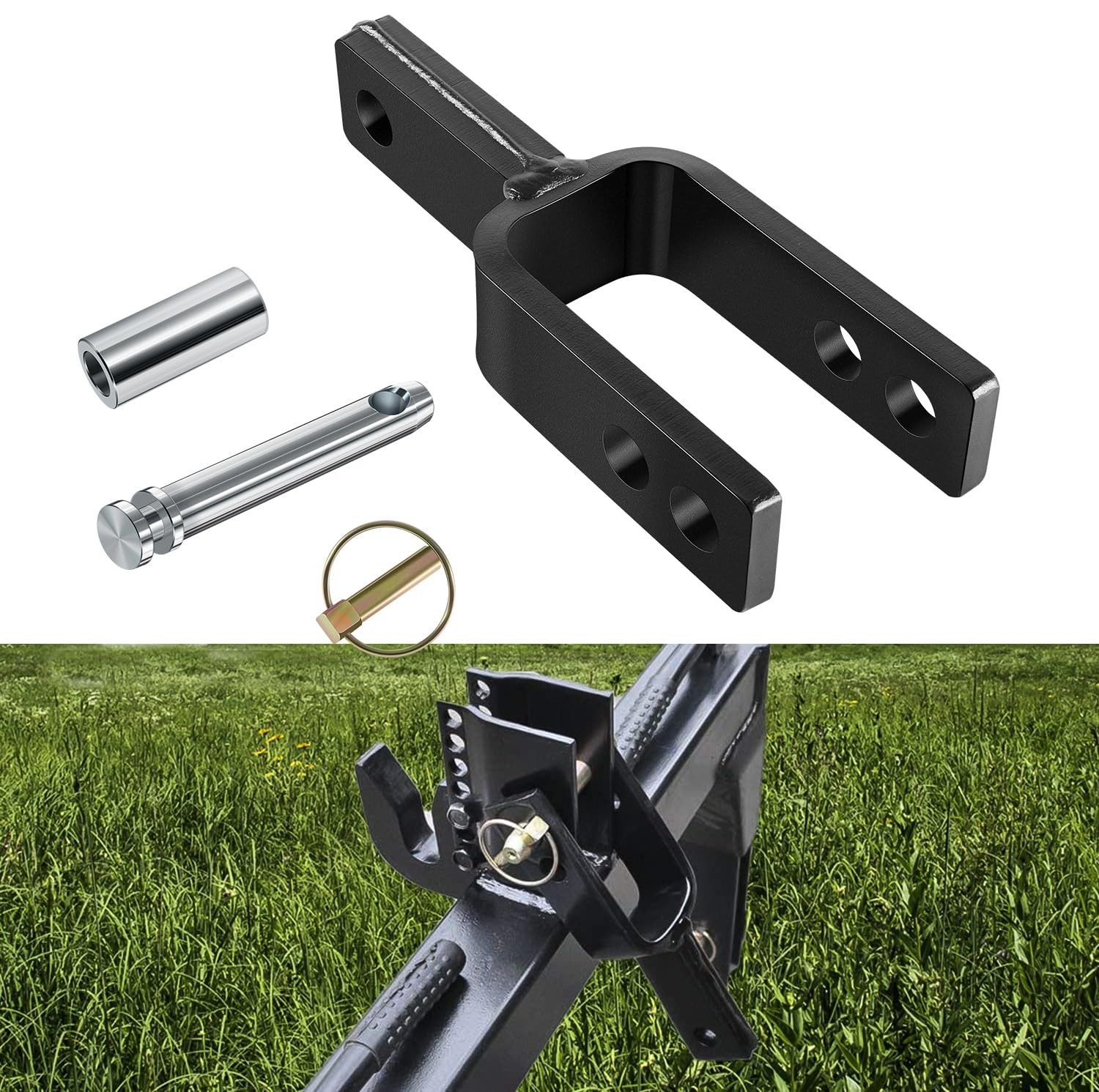 Category 1 Versatile Quick Hitch Adapter Sleeve Link Bracket Tractor Attachment