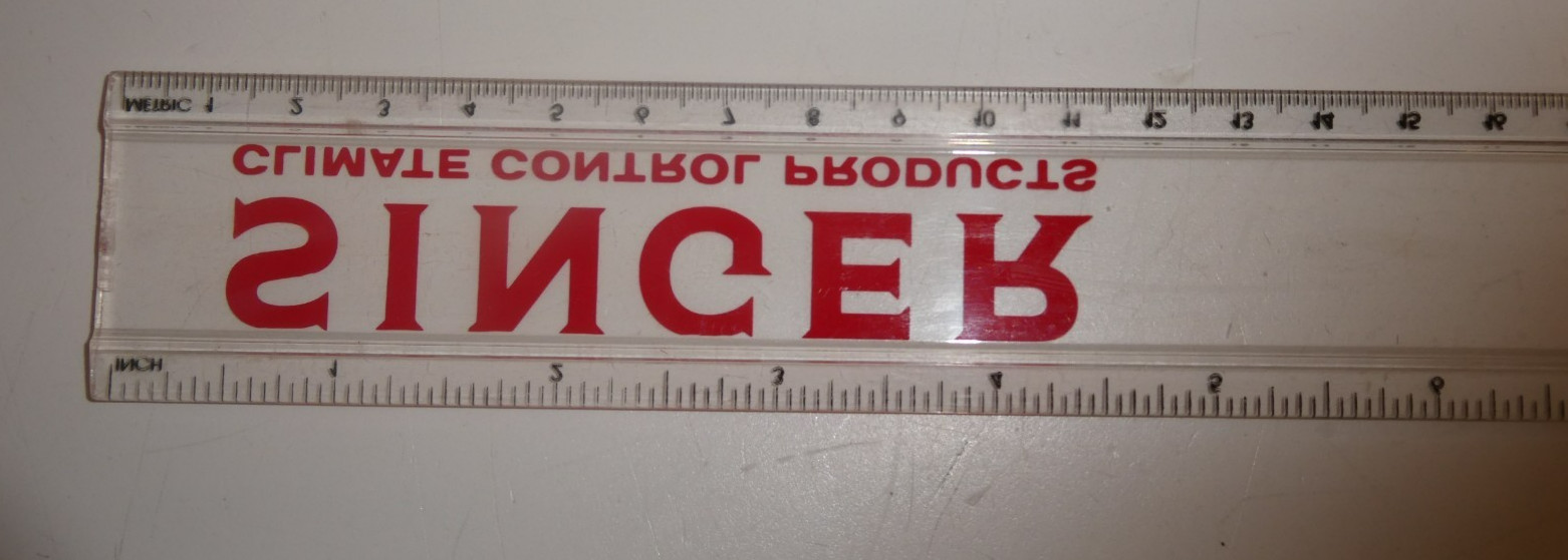VTG Singer Climate Control Products Alternative Solutions In Energy 13″ Ruler