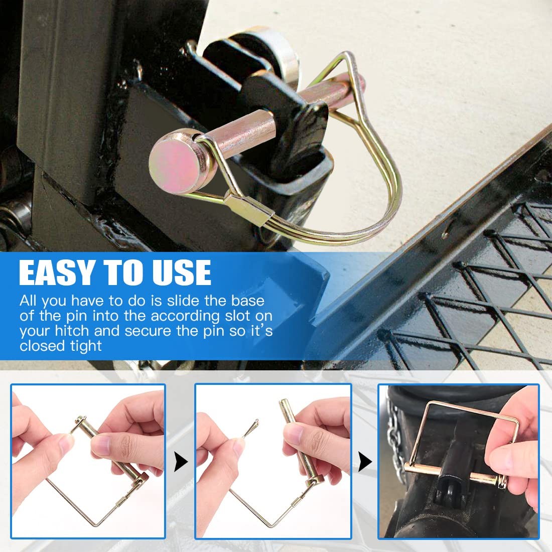 20 PCS Heavy Duty PTO Pin Assortment Kit For Farm Tractor Trailer Wagon