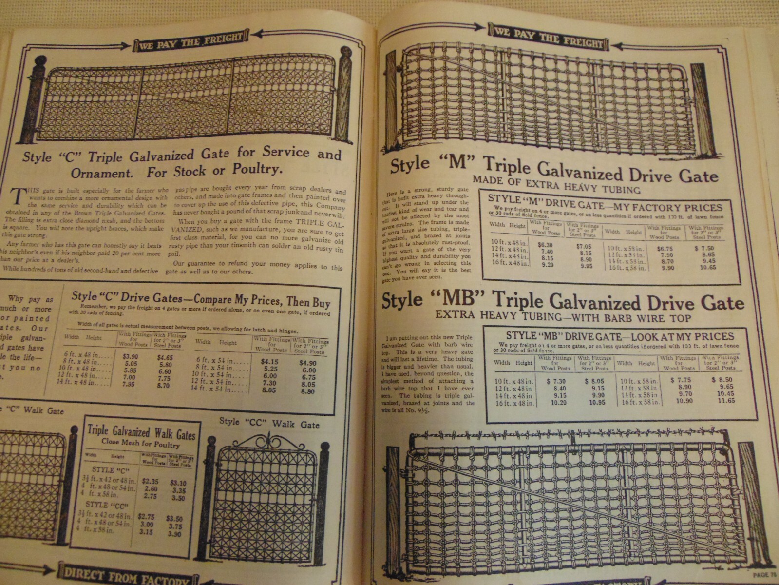 Here’s Jim Brown Catalog- 1922 Summer & Fall- Fencing/Gates/Roofing/Paint
