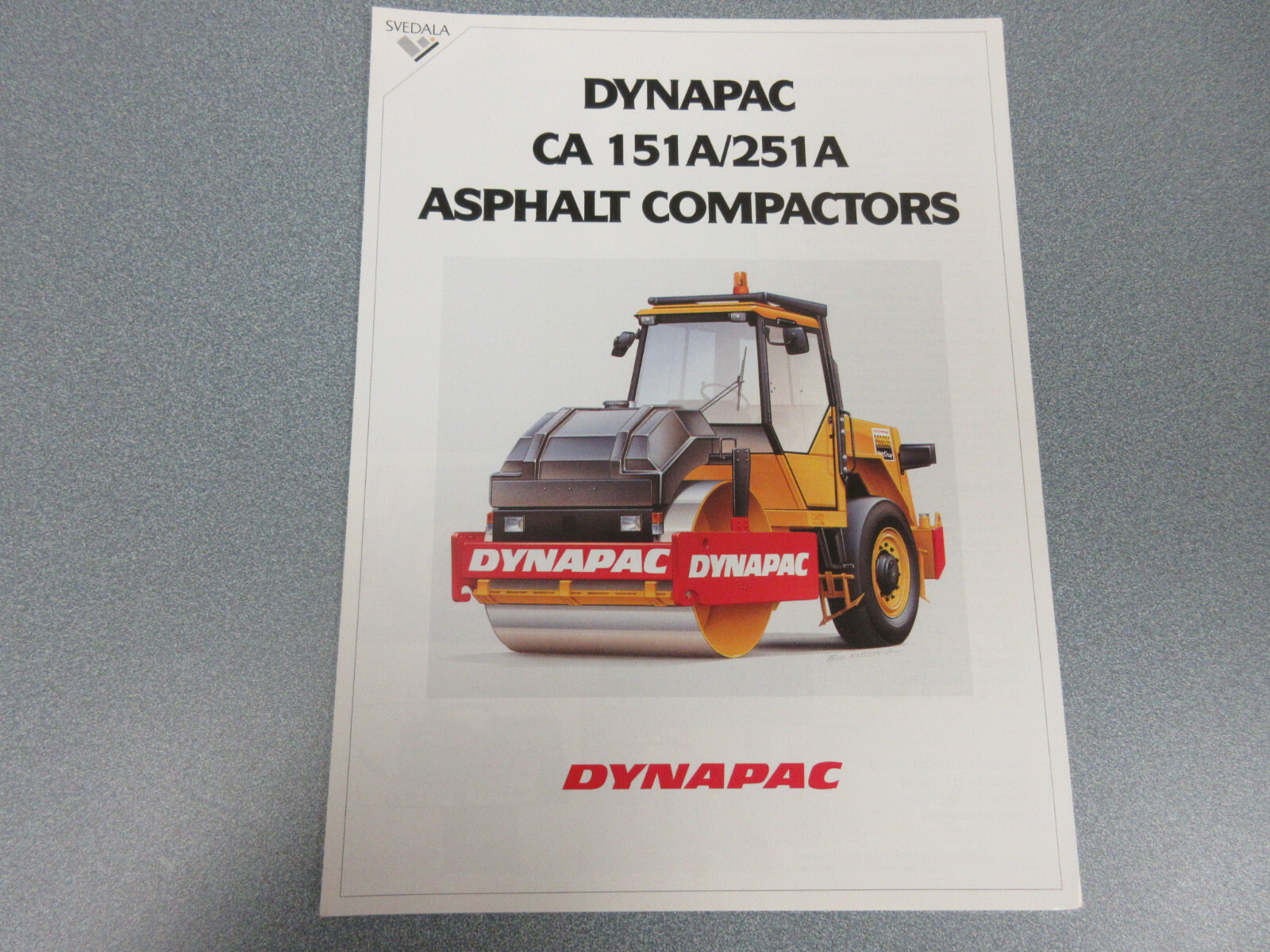 Dynapac CA151/251A Roller Compactor Brochure 4 Page