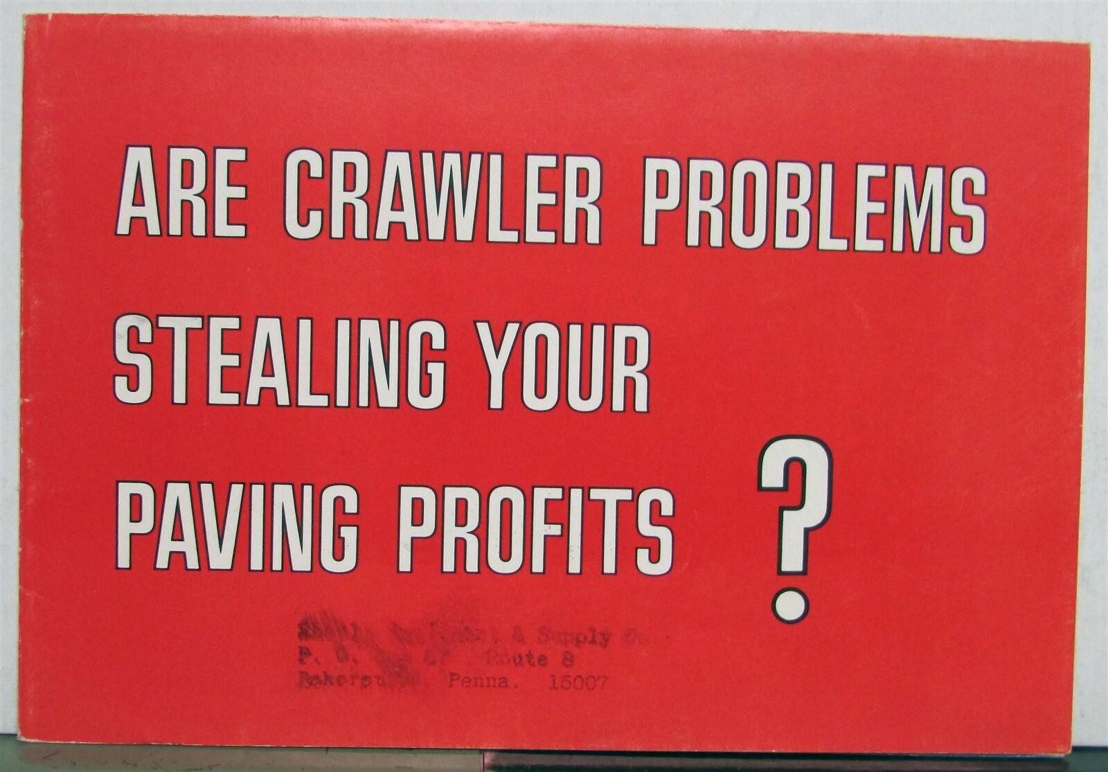 1970s Blaw Knox Grabber PF 500 Crawler Construction Sales Brochure