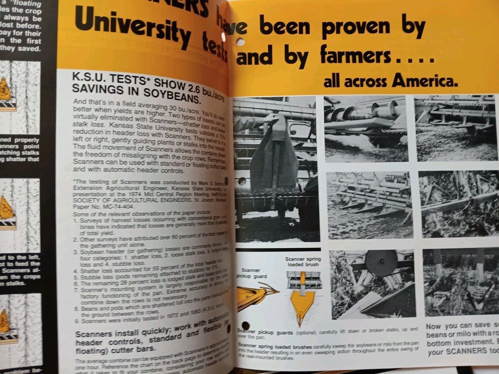 2 FullVision Scanners & Eager Beaver Flyers Brochures Vtg Farming Advertising