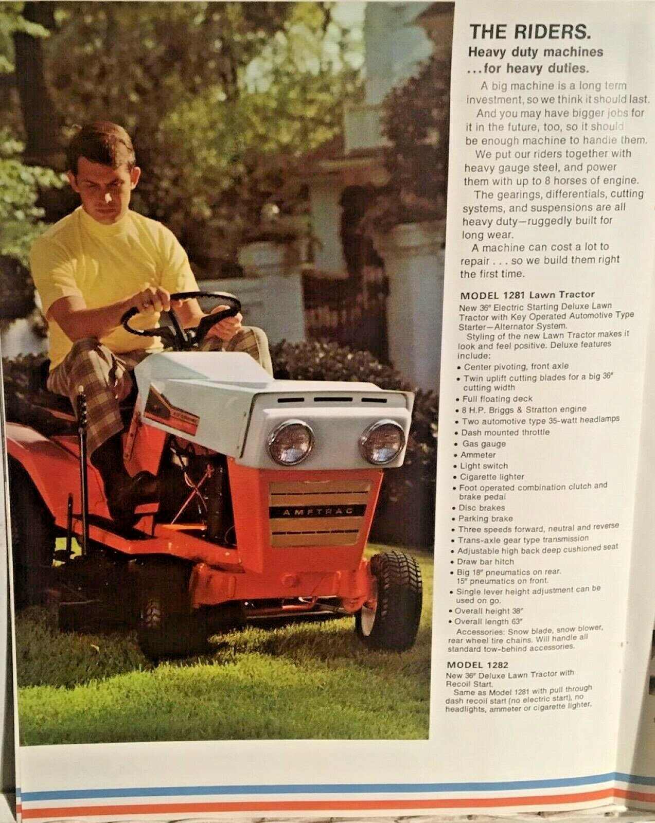 AMF Mower and Tractor Brochure 1971 Mint Condition