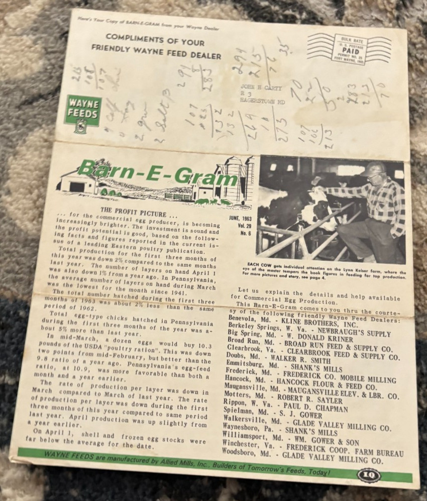Wayne Feeds Barn-E-Gram June 1963 Brochure DCPA26