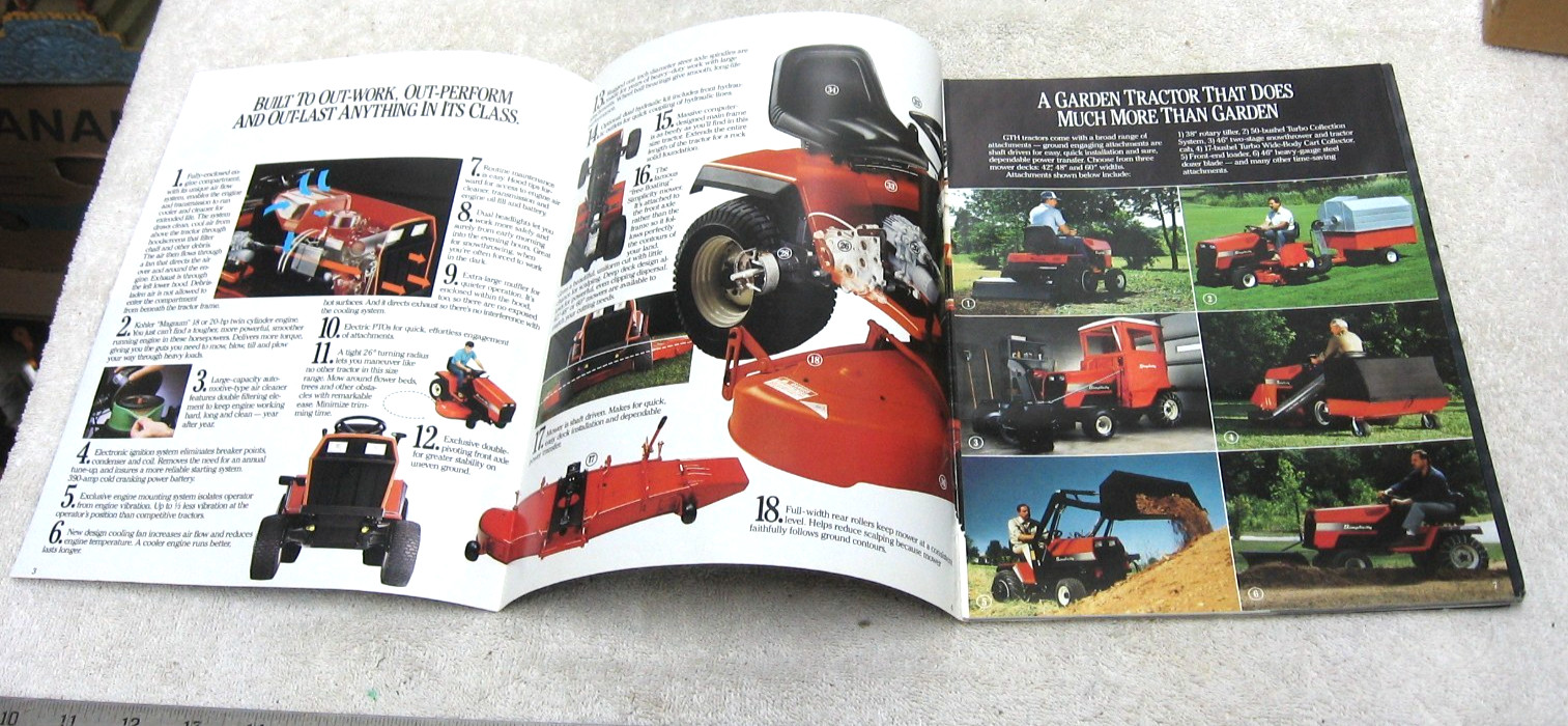 VINTAGE 1990 SIMPLICITY LAWN & GARDEN TRACTOR BROCHURE LT GTH