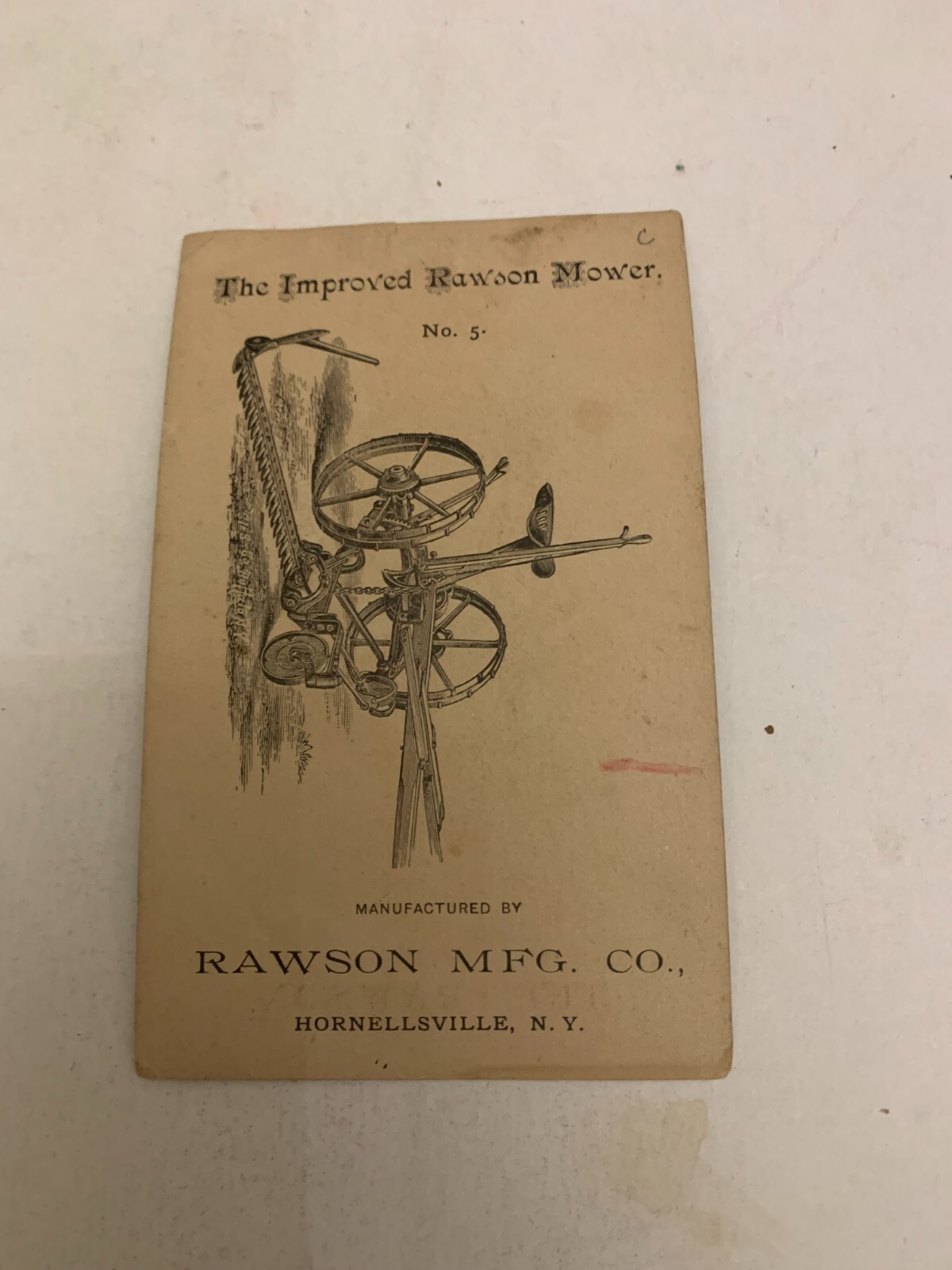 Antique c.1890’s The Improved Rawson Mower Victorian Trading Card