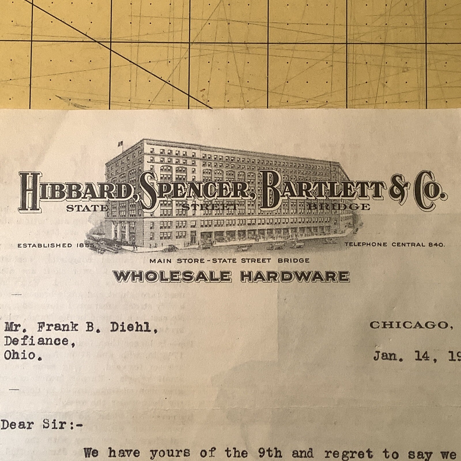 Set Of Two 1920-1921 Letters Hubbard Spencer, Bartlett & Co. Chicago INV-P0941