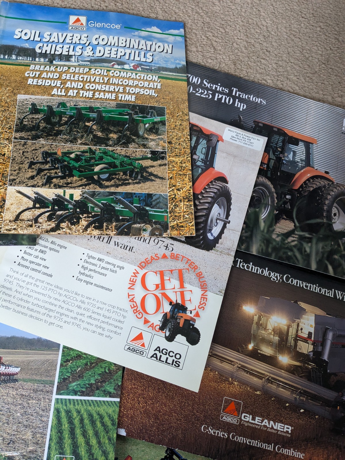 1990’s-Early 2000’s Agco White Paper Ephemera Lot