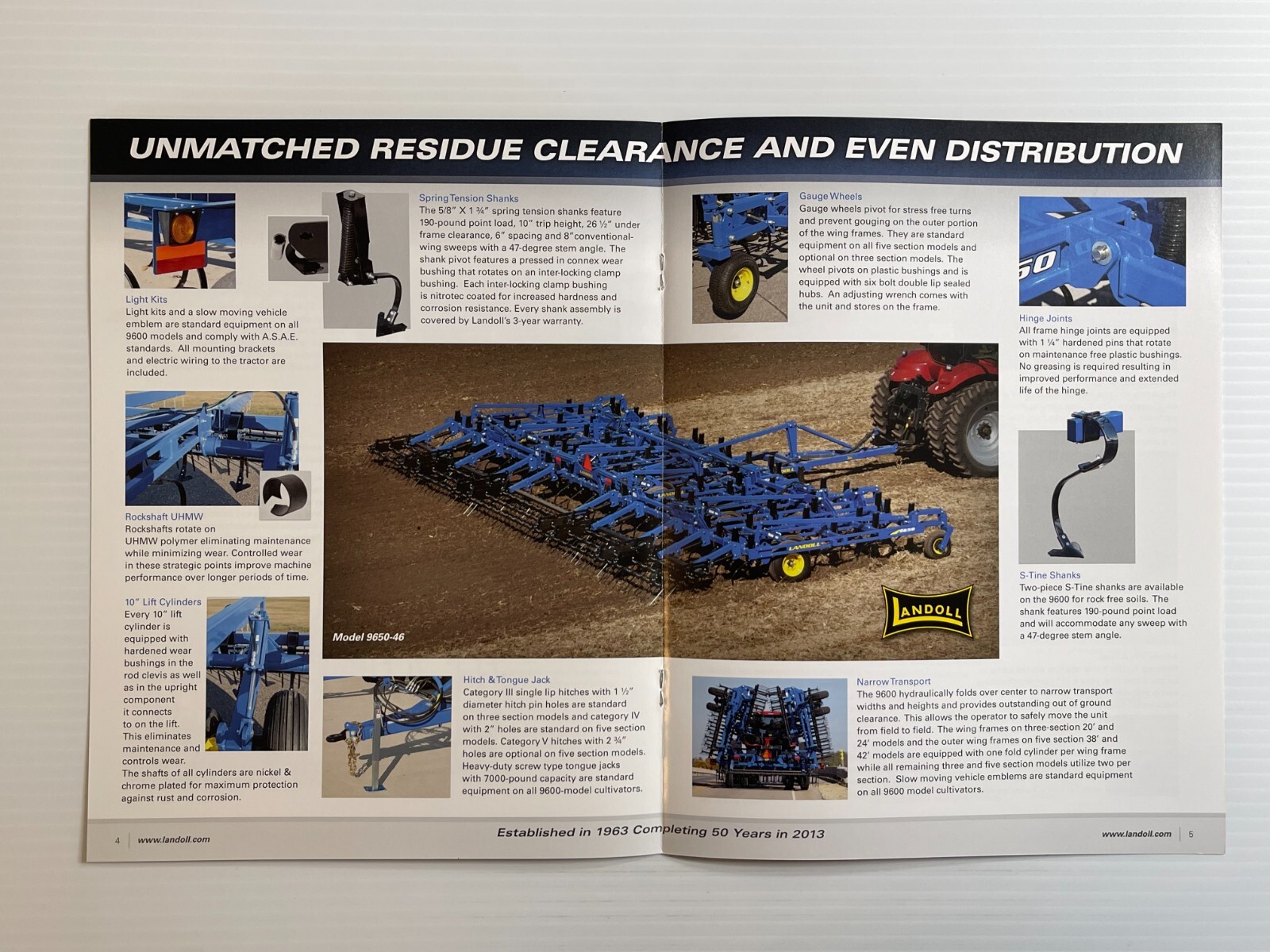 Landoll – 9600 Field Cultivator – Sales Brochure *Original 2010s Brochure*