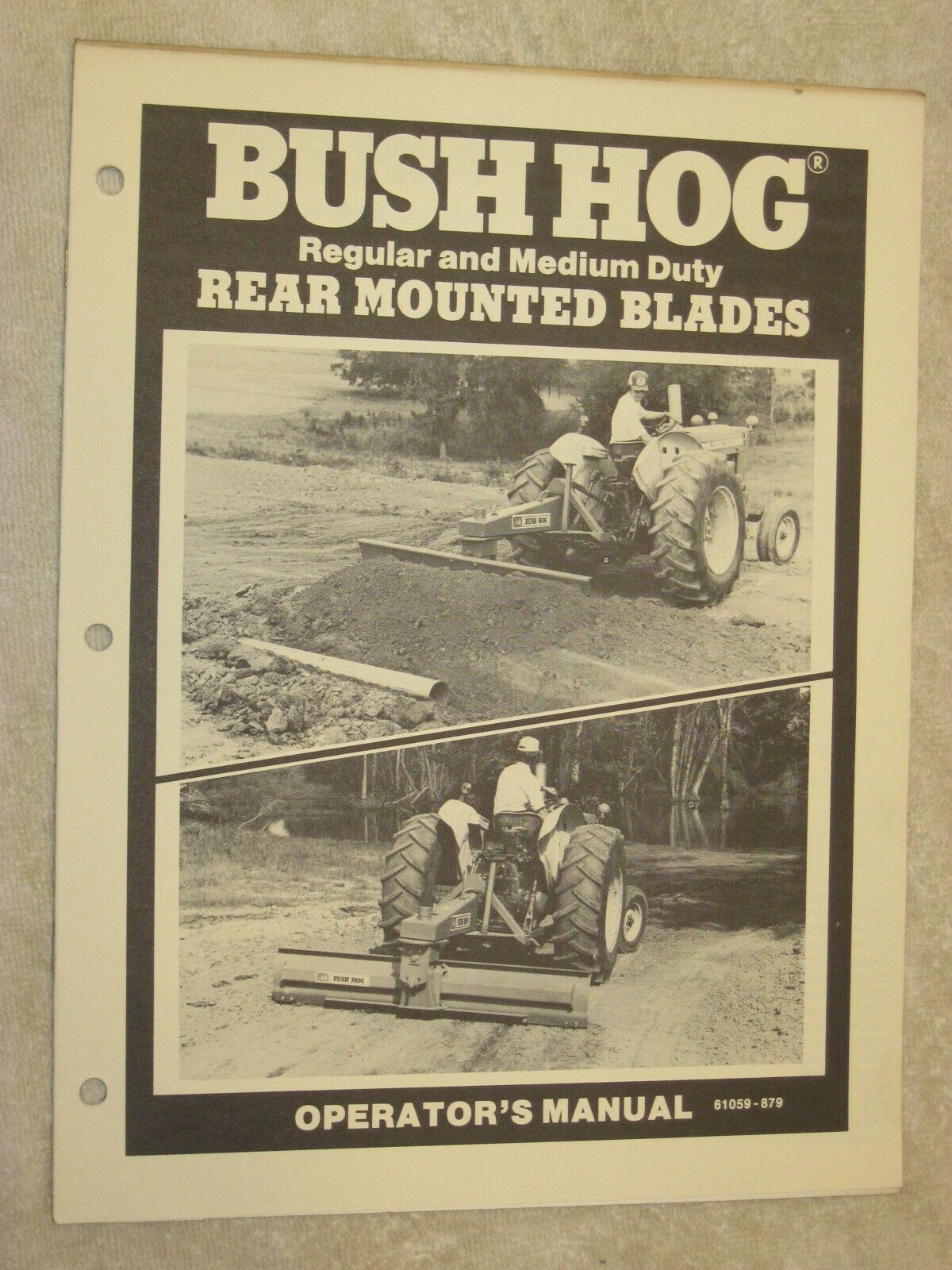 BUSH HOG REGULAR & MEDIUM DUTY REAR MOUNTED BLADES OPERATOR’S MANUAL