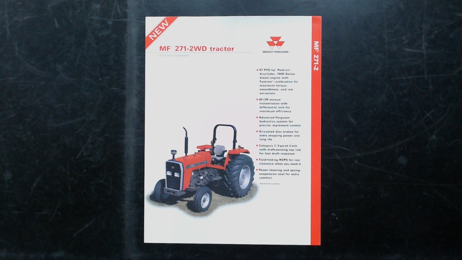 Massey Ferguson MF 271-2WD Tractor Brochure Vintage Agriculture Flyer