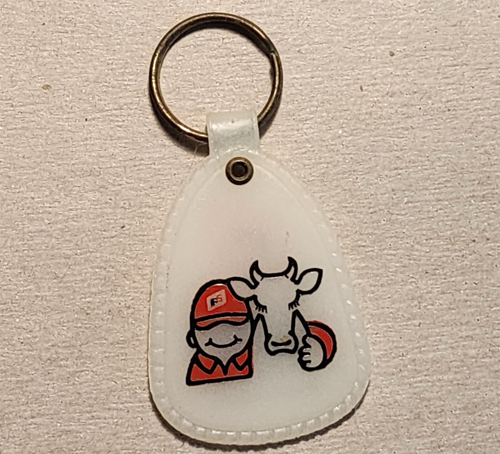 VINTAGE FS MCCLEAN COUNTY SERVICE KEYCHAIN BLOOMINGTON IL GLOW IN THE DARK 3″