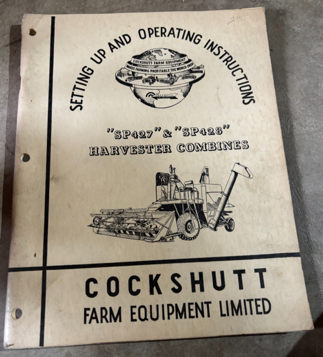 Cockshutt 427 428 Combine Harvester Operator’s Manual DCPA26