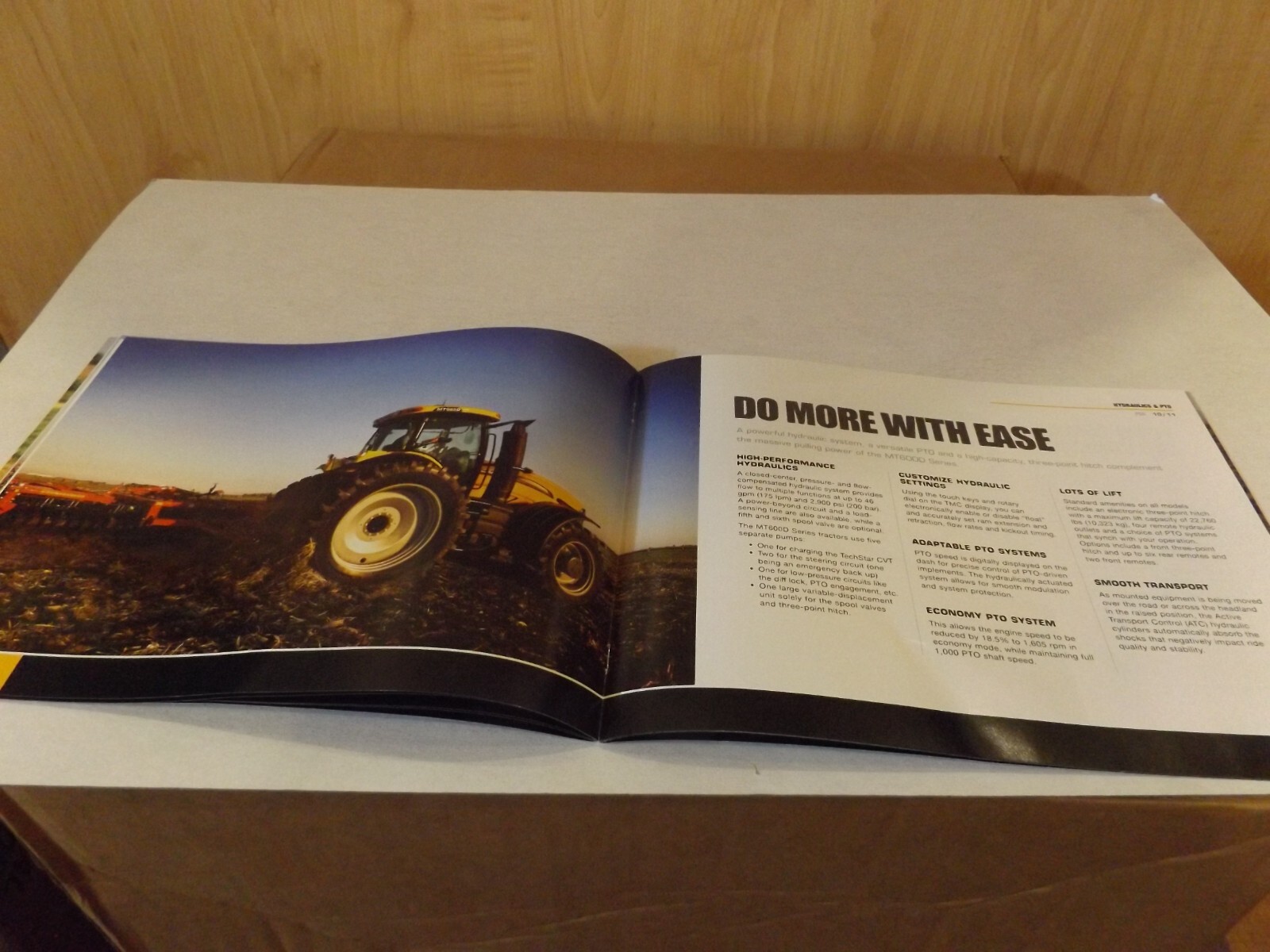 CHALLENGER MT600D SERIES 205-290 PTO HP TRACTOR, LIT # CH10B002DS 2011